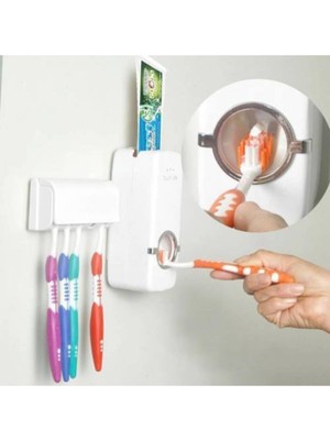 Odea Mobee Otomatik Diş Macunu Sıkacağı 5 Adet Fırçalık Seti