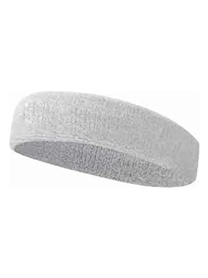 Odea Havlu Ter Bandı Kafa Bandı Headband Tenis Saç Bandı-Beyaz