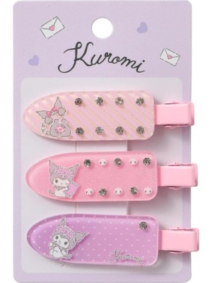 Odea Sanrio Lisanslı Kuromi Saç Tokaları (3 Adet)