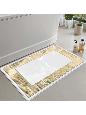 Odea Monnhein Banyo Paspası, Yumuşak Banyo Halısı, Kaymaz Dot Tabanlı, Su Emici, Makinede Yıkanabilir - 80 x 150 cm