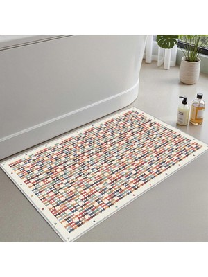 Odea Monnhein Banyo Paspası, Yumuşak Banyo Halısı, Kaymaz Dot Tabanlı, Su Emici, Makinede Yıkanabilir - 60 x 90 cm