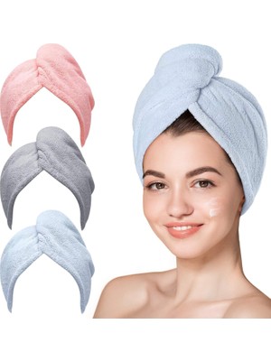 Odea Bolivia's Saç Havlusu, Premium Mikrofiber Kumaş ile Yüksek Emicilik, Düğmeli Pratik Tasarım, Kadınlar Için Ideal Saç Kurulama Havlusu, Duş Sonrası Kullanım Için Hair Towel ile Uyumlu