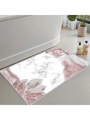 Odea Monnhein Banyo Paspası, Yumuşak Banyo Halısı, Kaymaz Dot Tabanlı, Su Emici, Makinede Yıkanabilir - 60 x 100 cm