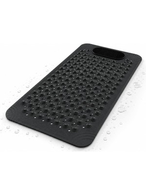 Odea Orret Home Vakumlu Silikon Banyo Matı 70X36 Cm, Kaydırmaz Duş ve Küvet Paspası, Ayak Yıkama ve Masaj Bölümlü, Delikli Su Tahliyeli Kaymayı Önleyici Banyo Kaydırmazı