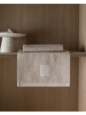 Odea Rusea 2'li NAKIŞLI%100 Pamuk El Havlusu - Bej - 30X45 cm