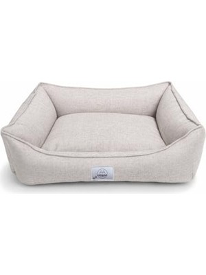 Odea Çıkarılabilir Iç Minderli Kaydırmaz Tabanlı Kedi & Köpek Yatağı (Krem, Medium)