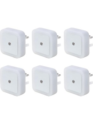 Odea Aputue LED Gece Lambası, Duvara Takılan Gece Lambası, Alacakaranlık Sensörlü, 0.5W Enerji Tasarruflu, Koridor, Merdiven, Mutfak, Banyo ve Yatak Odaları Için Ideal (6'lı Paket)