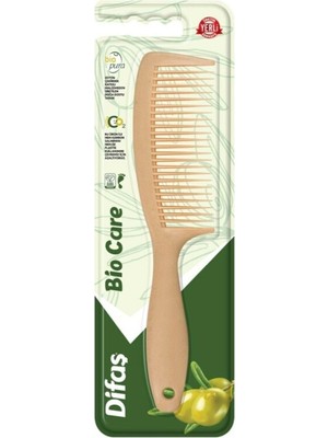 Odea Difaş Bio-Care Saplı Büyük Tarak 3028 (Zeytin Çekirdeği Katkılı Malzemeden Üretilmiş, Doğa Dostu Tarak)