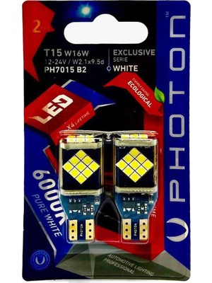 Odea Photon Ampul T15 W16W 12-24V 24 LED Exclusive Serie (2'li Blister) - Pht PH7015 B2