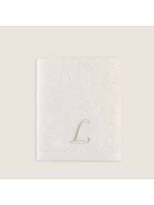 Odea Solid Nakışlı Yüz Havlusu 50X90 cm Ekru