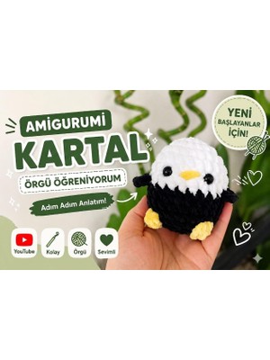Odea Yavru Kartal Amigurumi Örgü Öğrenme Kiti Yeni Başlayanlara