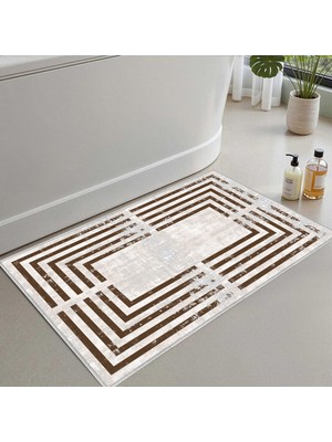 Odea Monnhein Banyo Paspası, Yumuşak Banyo Halısı, Kaymaz Dot Tabanlı, Su Emici, Makinede Yıkanabilir - 50 x 80 cm