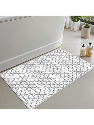Odea Monnhein Banyo Paspası, Yumuşak Banyo Halısı, Kaymaz Dot Tabanlı, Su Emici, Makinede Yıkanabilir - 60 x 100 cm