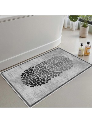 Odea Monnhein Banyo Paspası, Yumuşak Banyo Halısı, Kaymaz Dot Tabanlı, Su Emici, Makinede Yıkanabilir - 60 x 90 cm