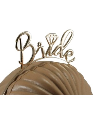 Odea Partivitrini Bride Tek Taş Rose Gold Renk Metal Bekarlığa Veda Partisi Taç PARTI1004