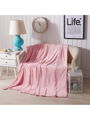 Odea Mulberry Wellsoft Battaniye Televizyon Battaniyesi Peluş Polar Battaniye Tek Kişilik 170 * 230 Pembe