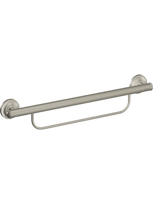 Odea Moen LR2350DBN Evde Bakım Banyo Güvenliği 24 Inç Havlu Çubuklu Tutunma Çubuğu, Fırçalanmış Nikel