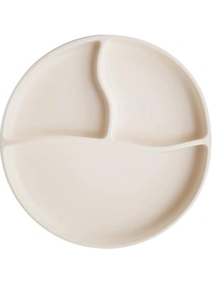 Odea Meleni Baby Vakum Tabanlı Bebek Silikon Mama Tabağı - Silikon Tabak Krem