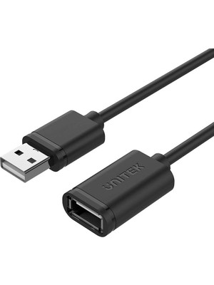 Odea Unıtek Kablo USB 2.0 A Fiş USB A Soketi/uzatma Kablosu / 1,5 Metre, Siyah/yazıcı, Klavye, Kart Okuyucu Vs. Için UZATMA/Y-C449GBK