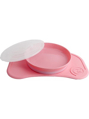 Odea Twistshake Vakumlu Bebek Çocuk Tabak ve Mama Altlığı Seti Pembe