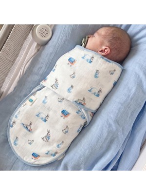 Odea Deux Lapıns% 100 Pamuk Müslin Bebek Hazır Kundak – Bébé Lapin KNDK1018