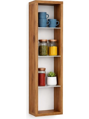 Odea Modern Pleksi Duvar Rafı Organizer – Demonte Mdf Duvara Monte Dekoratif Raf, Mutfak Banyo Salon Için Şeffaf Raflı Minimalist Duvar Rafı 20X60 cm
