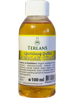 Odea Terlans Ağartılmış Şeffaf Doğal Gomalak Cilası 100 ml Shellac Bleached