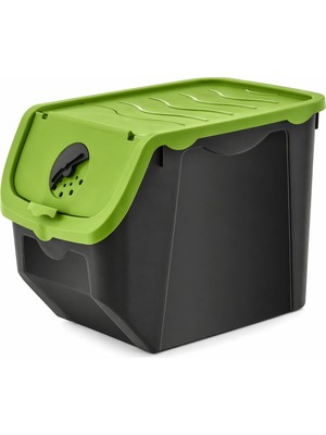 Odea Orret Home 12 Litre Patates Soğan Saklama Kabı Hava Alabilir Kapaklı Sebze Saklama Kutusu Kilitli Kapaklı Sarımsak Organizer Plastik Erzak Saklama Kabı Istiflenebilir Kiler Düzenleyici (Asorti Renk)