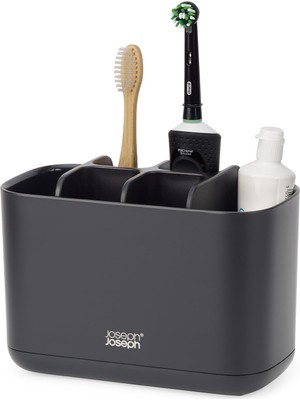 Odea Joseph Joseph Easystore Büyük Diş Fırçası Kabı Mat Siyah Banyo Organizatörü 70599