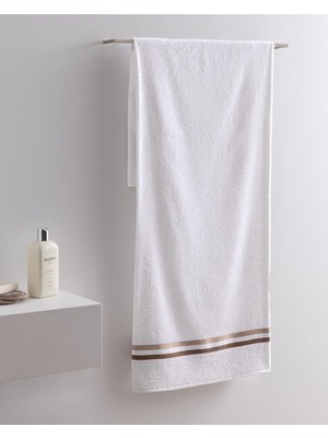 Odea Madame Coco Rosabelle Pamuklu Banyo Havlusu - Beyaz/bej - 70X140 cm