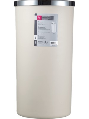 Odea Primanova Lenox 35 Lt Çöp Kovası, Kapaklı, 30 x 56 Cm, Bej