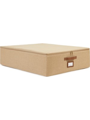 Odea Ocean Home Textile Büyük Boy Jüt Destekli Kutu Hurç 55 x 70 x 18 cm