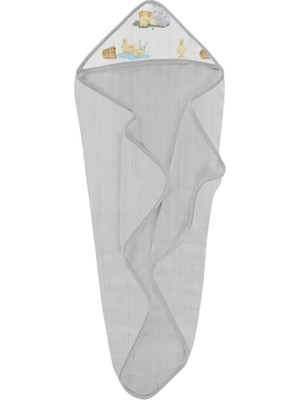 Odea Deux LAPINS%100 Pamuk Yeni Doğan Müslin Bebek Kurulanma Örtüsü Petits Canetons - Ördek Desenli TOWEL1220