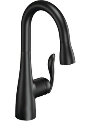 Odea Moen 5995SRS Arbor One-Handle High-Arc Pull Down Single Mount Bar Faucet, Spot Resist Stainless