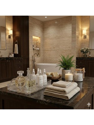 Odea Banyo Düzenleyici Organizer Banyo Rafı (Şeffaf)