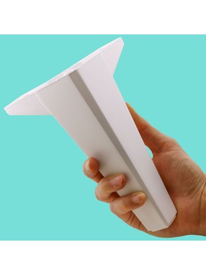Odea BADEM10 Sedir Lüks Mobilya Kanepe Sehpa Tv Ünitesi Koltuk Ayağı 18 cm Beyaz Baza Ayak