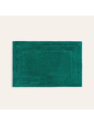 Odea Solıd Çift Taraflı PAMUK%100 Pamuk Banyo Paspası 70X120 cm Koyu Yeşil