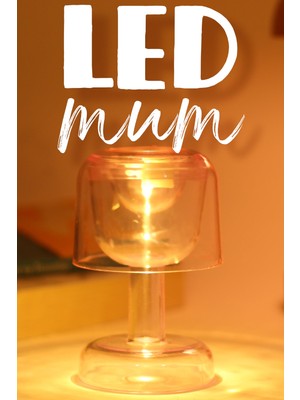 Odea LED Mum Iskandinav Tip Pil Dahil Dumansız Alev Ledli Yapay Dekoratif Mum Dekor Işığı PT428 (Pembe)
