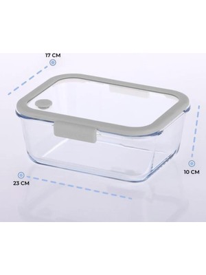 Odea Neoflam Fika Glace Vakumlu Cam Saklama Kabı 1200 ml Gri