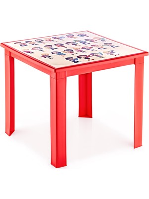 Odea Fiore 50X50 H:40 Çocuk Masası Kırmızı-Alfabe