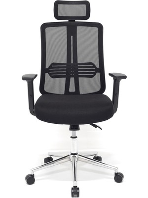 Odea Zeon Büro Ofis Sistemleri // Comfort Black Krom Yönetici Koltuğu Ofis Çalışma Koltuğu