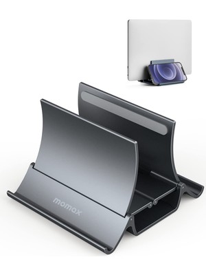 Odea Momax Dikey Dizüstü Bilgisayar Standı Tutucu, Arch Gravity Otomatik Kilitleme Tutucu Depolama Yuvası, Masa Düzenleyici Için Yer Tasarrufu, Tüm Macbook/ipad/dell/chromebook'a Uyar, Çift Dizüstü