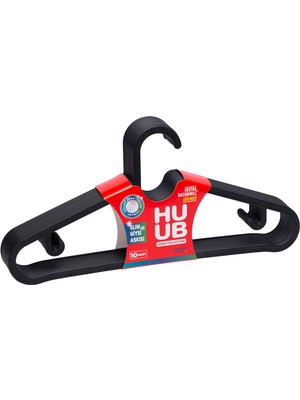 Odea Huub Hanger Plastik Slim Askı, Elbise Askısı, Siyah Askı (Standart, Adet, 50)