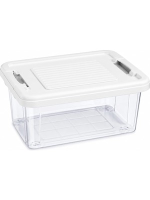 Odea Premium Kapaklı Saklama Kabı – Kilitlenebilir Çok Amaçlı Düzenleyici Kutu – Bpa Free – Istiflenebilir Organizer – Ev, Mutfak, Banyo ve Dolap Için, 3 Litre — 19 × 29 × 9,1 cm