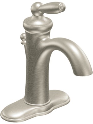 Odea Moen 6600ORB Brantford One-Handle Low-Arc Bathroom Faucet With Optional Decklpate, Oil-Rubbed Bronze