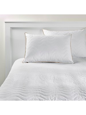 Odea Linens Fluffy Pamuk Kapitone Standart Yastık Alezi