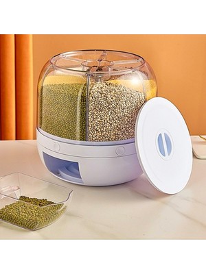 Odea Pikas Bakliyat Organizeri, Bakliyat Saklama Kabı, 6 kg Kapasiteli Styles Gıda ve Bakliyat Saklama Kabı 6 Gözlü (6kg)