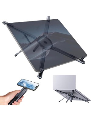 Odea Çok Amaçlı Laptop Standı ve Telefon Tutucu, Manyetik, Katlanabilir, Tablet Standı, Selfie Çubuğu Özellikli, Ayarlanabilir