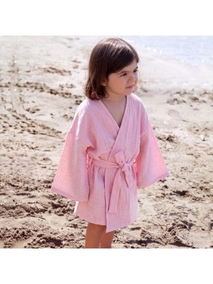 Odea Deux LAPINS%100 Pamuk Müslin Çocuk Kimono - Innocent Pink CCKKMN-INP-00002Y