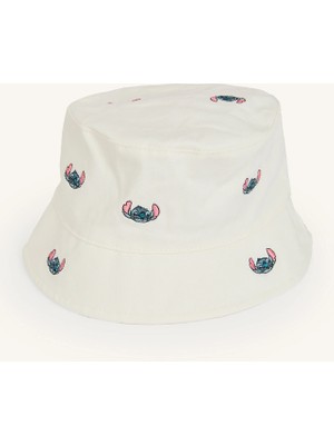 DeFacto Disney Lilo & Stitch Nakışlı Pamuklu Bucket Şapka Kız Çocuk H0599A826WN